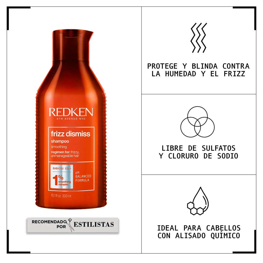 Frizz Dismiss Shampoo 300Ml - Redken