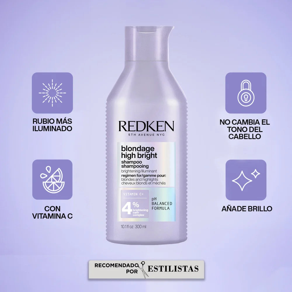 Blondage High Bright Shampoo 300Ml - Redken